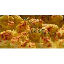 3.  Zapekaný karfiol (karfiol, šunka, strúhaný syr, vajíčko), zemiaková kaša  (120/250)g – 1,3,7
